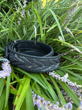 Load image into Gallery viewer, TKC Charlotte Beaded Belt Wide Width - Black Silver Buckle