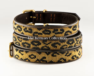 *"Leopard" Beaded Dog Collar