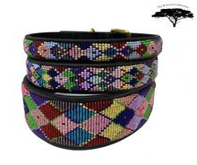 Load image into Gallery viewer, TKC Posey Argyle Beaded Dog Collar