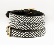 Load image into Gallery viewer, TKC Zebra Beaded Dog Collar
