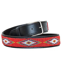 Load image into Gallery viewer, TKC Sedona Beaded Belt Wide Width The Aztec Collection - Silver Buckle