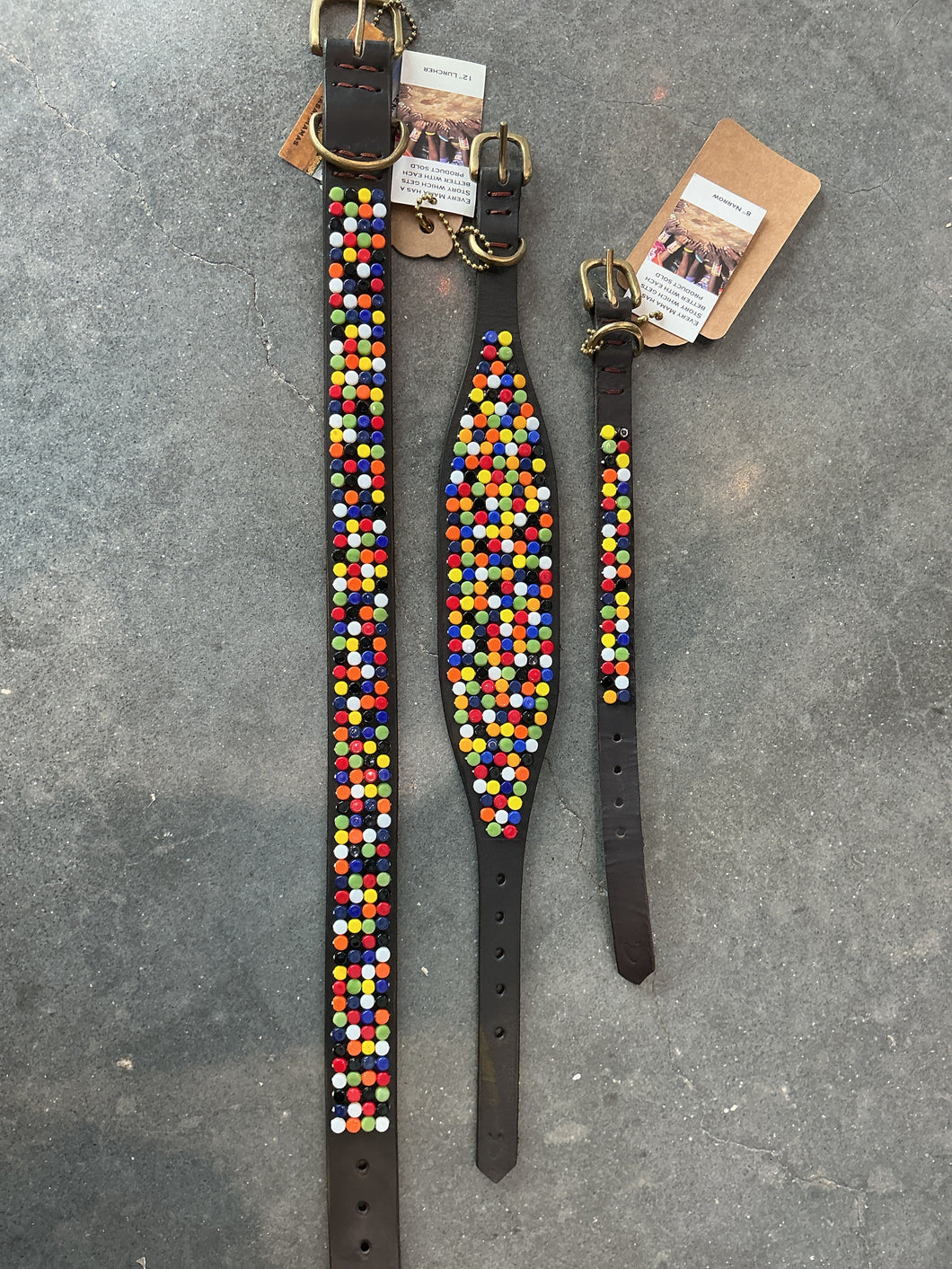 TKC Confetti BIG BEAD Beaded Dog Collar