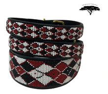 Load image into Gallery viewer, Maasai Shield Argyle Beaded Dog Lead