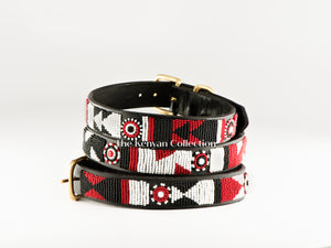 "Maasai Shield" Beaded Dog Collar